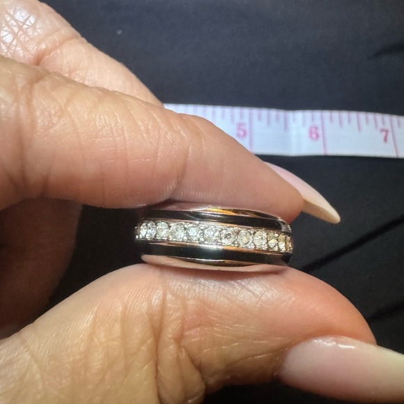 Vintage Givenchy Black and Diamonds Chunky Hoops - Picture 7 of 7